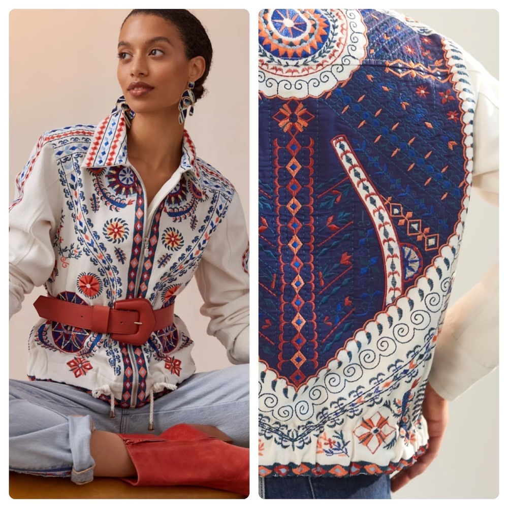 ANTHROPOLOGIE Frontier Embroidered Jacket